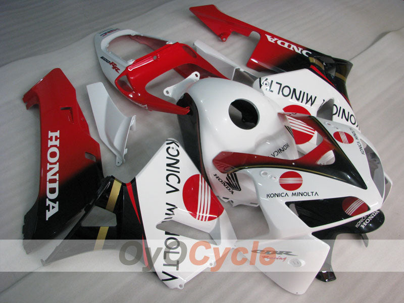 Kit de carénages injectés pour CBR600RR 05-06 - Rouge, blanc - Konica Minolta #OYO87900257 Image principale du produit