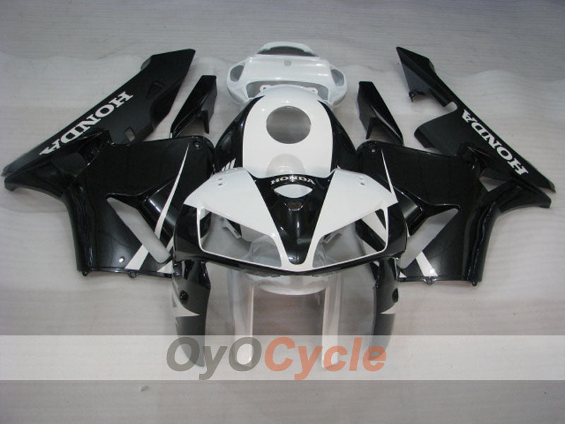 Kit de carénage à injection pour CBR600RR 05-06 - Blanc, Noir - Style usine #OYO87900320