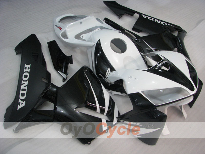 Kit de carénage à injection pour CBR600RR 05-06 - Blanc, Noir - Style usine #OYO87900320
