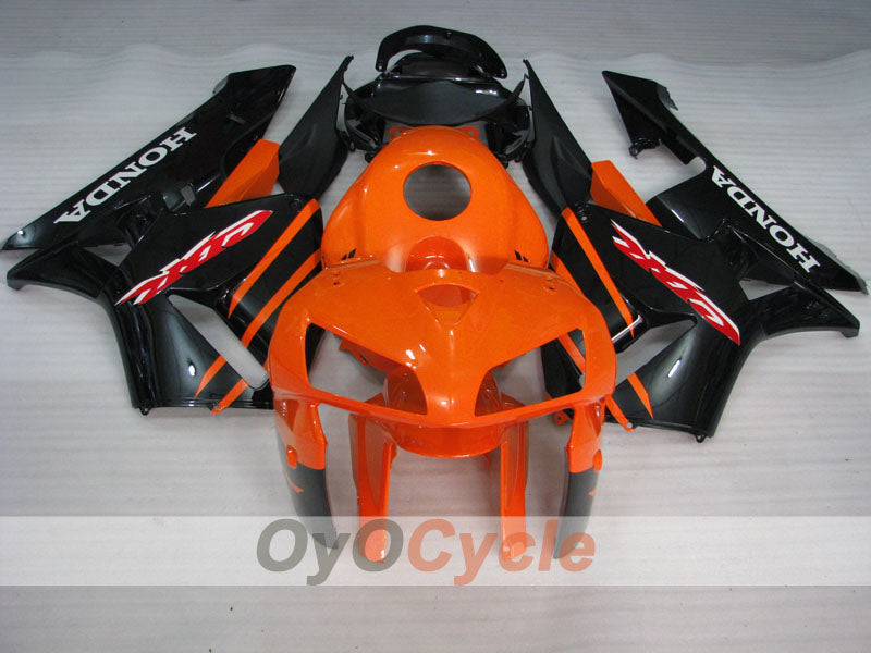 Kit de carénage à injection pour CBR600RR 05-06 - Orange, Noir - Style usine #OYO87900322