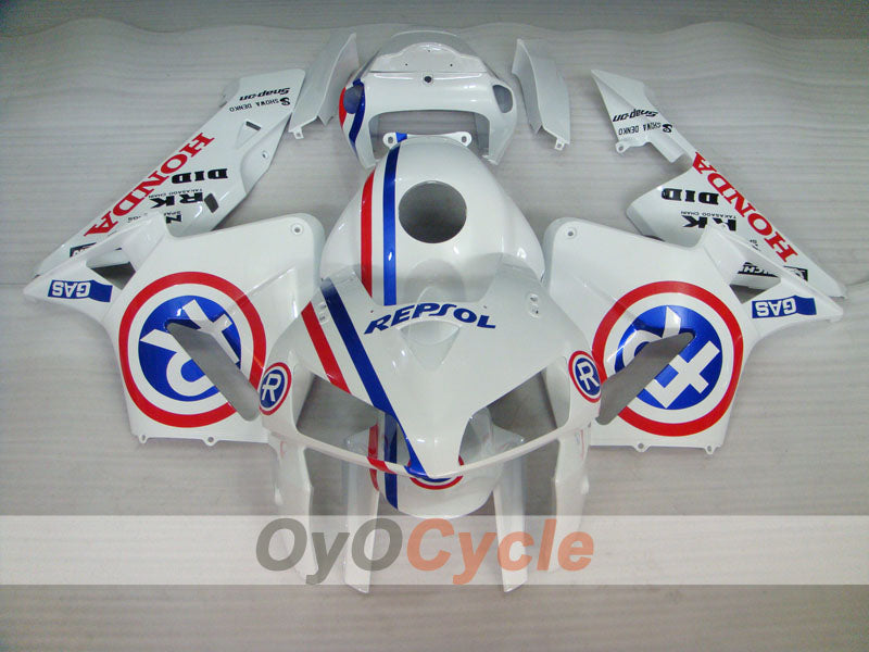 Kit de carénage à injection pour CBR600RR 05-06 - Blanc - MICHELIN, RK, Repsol #OYO87900326