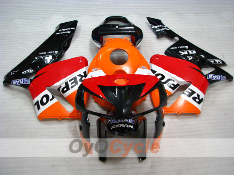 Kit de carénage à injection pour CBR600RR 05-06 - Orange, noir - Repsol #OYO87900339