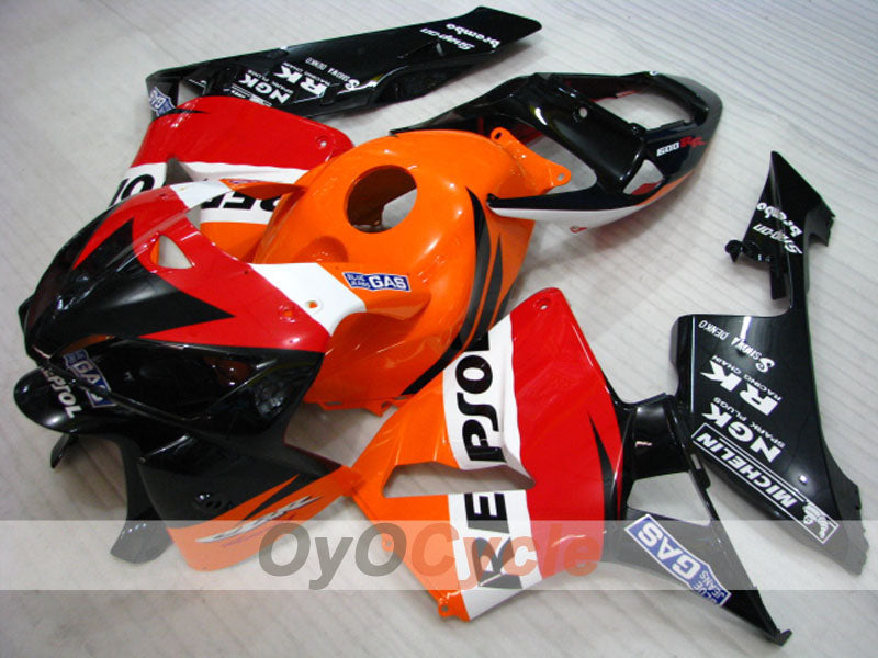 Kit de carénage à injection pour CBR600RR 05-06 - Orange, noir - Repsol #OYO87900339