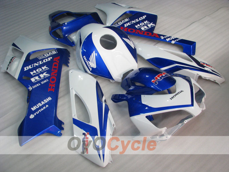Kit de carénage d'injection pour CBR1000RR 04-05 - Bleu, Blanc - Style usine, HRC #OYO87900521 Image principale du produit