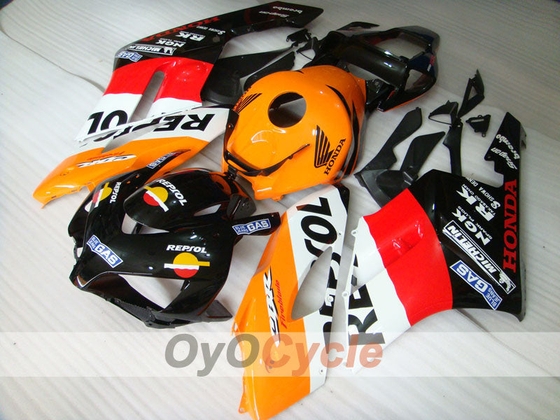Kit de carénage d'injection pour CBR1000RR 04-05 - Orange, Noir - Repsol #OYO87900530 Image secondaire du produit