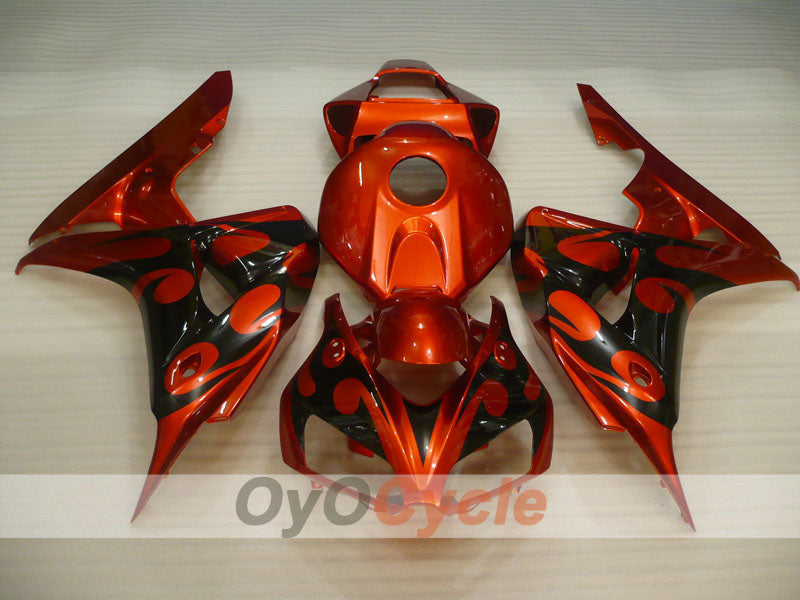 Kit de carénage à injection pour CBR1000RR 06-07 - Orange, noir - Flamme #OYO87900584