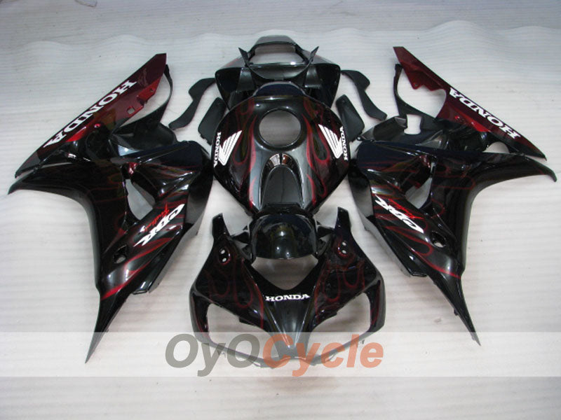 Kit de carénage à injection pour CBR1000RR 06-07 - Rouge, noir - Flamme #OYO87900594
