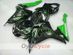 Kit de carénage à injection pour CBR1000RR 06-07 - Vert, noir - Flamme #OYO87900595