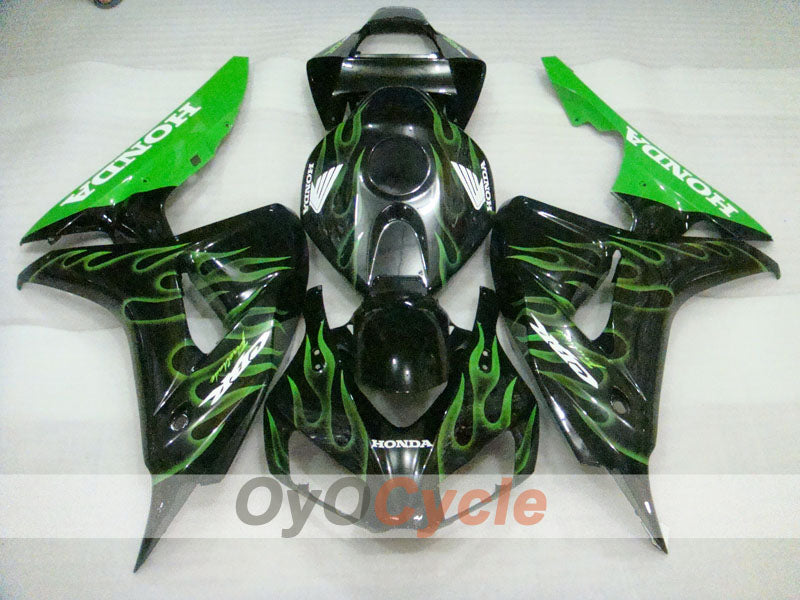 Kit de carénage à injection pour CBR1000RR 06-07 - Vert, noir - Flamme #OYO87900595
