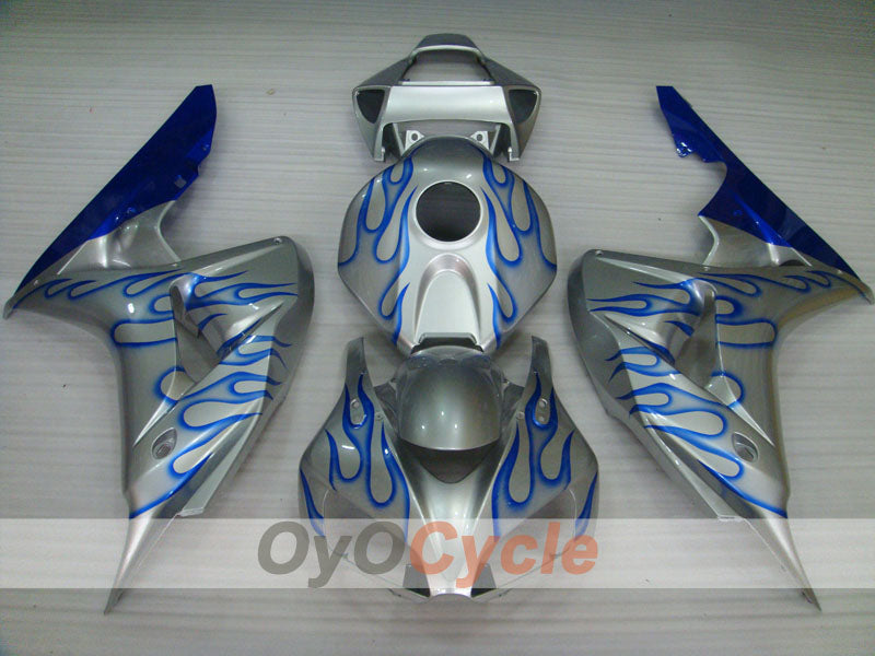 Kit de carénage à injection pour CBR1000RR 06-07 - Bleu, Argent - Flamme #OYO87900599