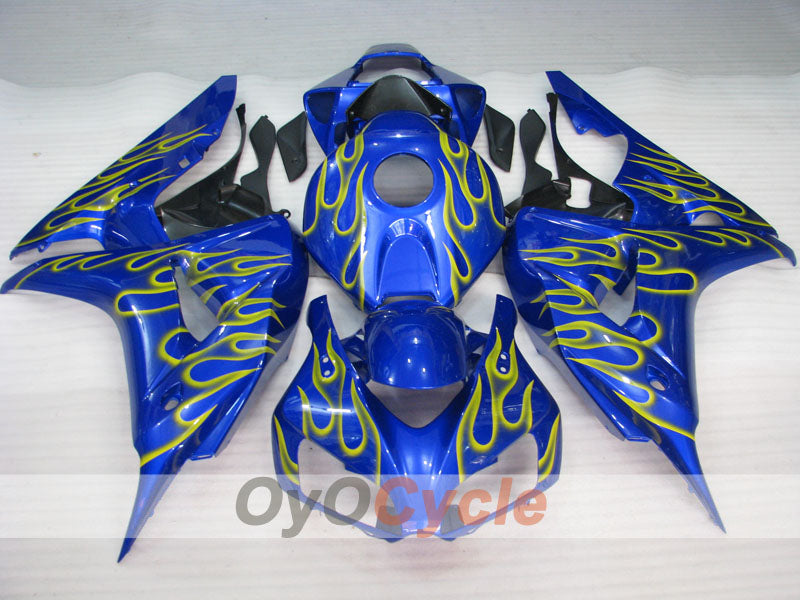 Kit de carénage à injection pour CBR1000RR 06-07 - Jaune, Bleu - Flamme #OYO87900603