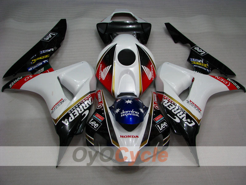 Kit de carénage à injection pour CBR1000RR 06-07 - Blanc, Noir - Lee #OYO87900618