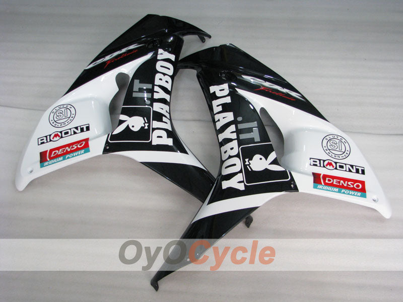 Kit de carénage à injection pour CBR1000RR 06-07 - Blanc, Noir - PlayBoy #OYO87900634