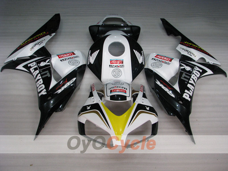 Kit de carénage à injection pour CBR1000RR 06-07 - Blanc, Noir - PlayBoy #OYO87900634