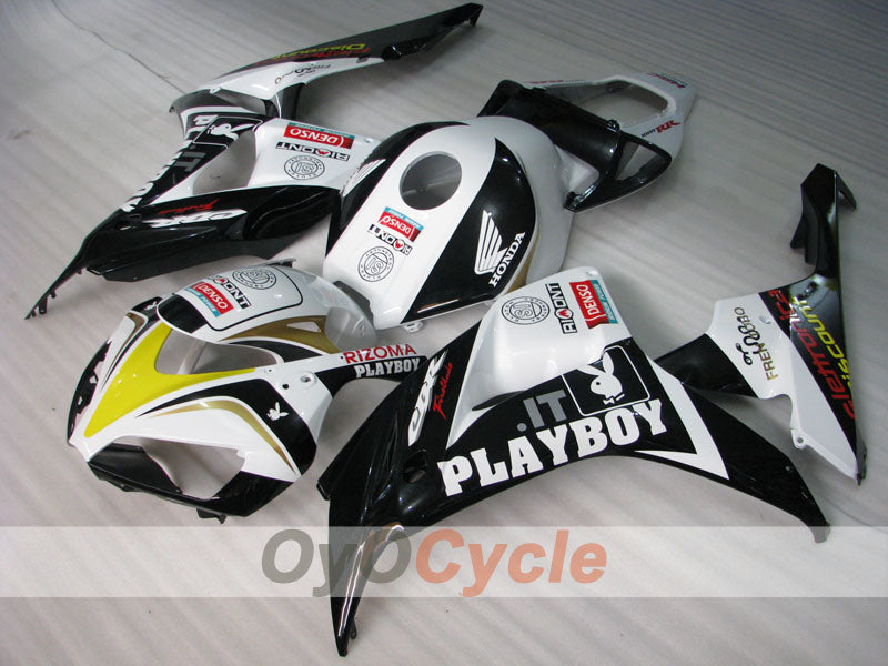 Kit de carénage à injection pour CBR1000RR 06-07 - Blanc, Noir - PlayBoy #OYO87900634