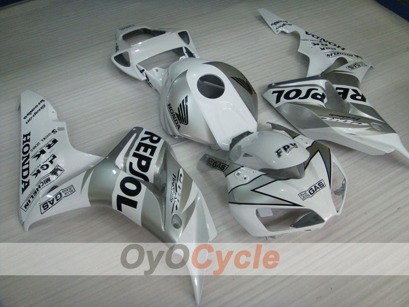 Kit de carénage à injection pour CBR1000RR 06-07 - Blanc, Argent - Repsol #OYO87900641