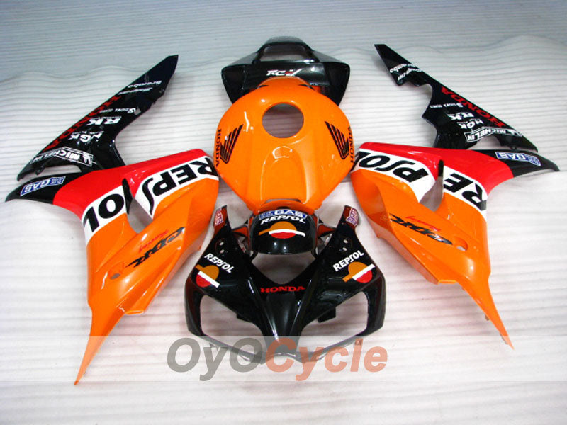 Kit de carénage à injection pour CBR1000RR 06-07 - Orange, Noir - Repsol #OYO87900644