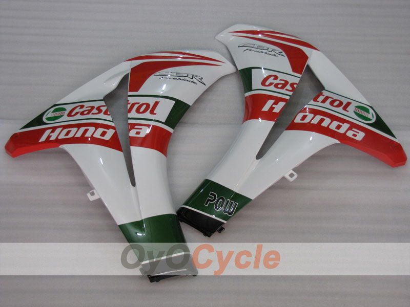 Kit de carénage injecté pour CBR1000RR 08-11 - Rouge, Blanc - Castrol #OYO87900654