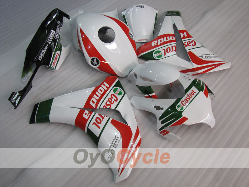 Kit de carénage injecté pour CBR1000RR 08-11 - Rouge, Blanc - Castrol #OYO87900654