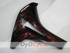 Kit de carénage injecté pour CBR1000RR 08-11 - Rouge, Noir - Flamme #OYO87900684
