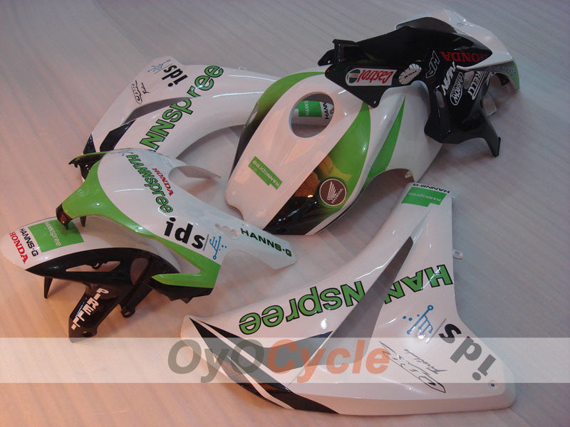 Kit de carénage injecté pour CBR1000RR 08-11 - Vert, Blanc - HANN Spree #OYO87900685