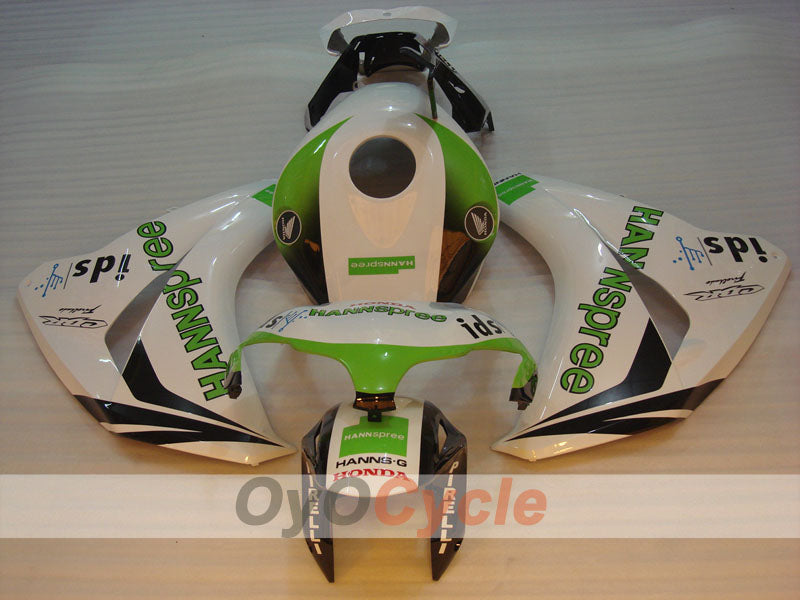 Kit de carénage injecté pour CBR1000RR 08-11 - Vert, Blanc - HANN Spree #OYO87900685