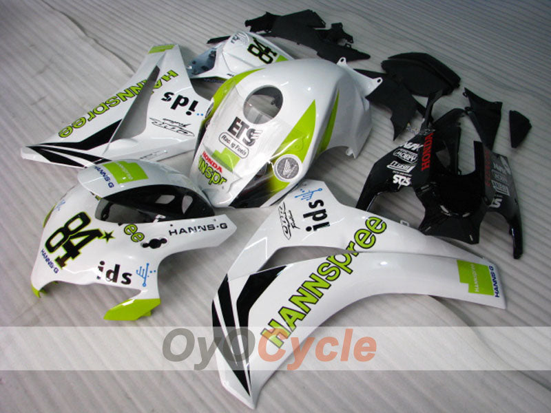 Kit de carénage injecté pour CBR1000RR 08-11 - Blanc, Noir - HANN Spree #OYO87900686