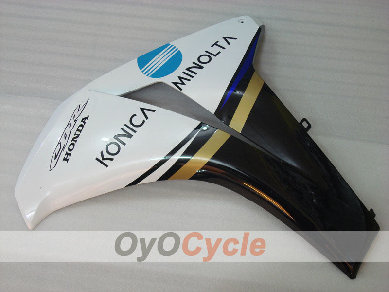 Kit de carénage injecté pour CBR1000RR 08-11 - Blanc, Noir - Konica Minolta #OYO87900693