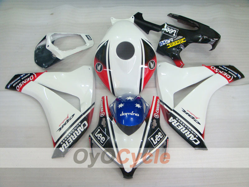 Kit de carénage injecté pour CBR1000RR 08-11 - Blanc, Noir - Eurobet, Lee #OYO87900699