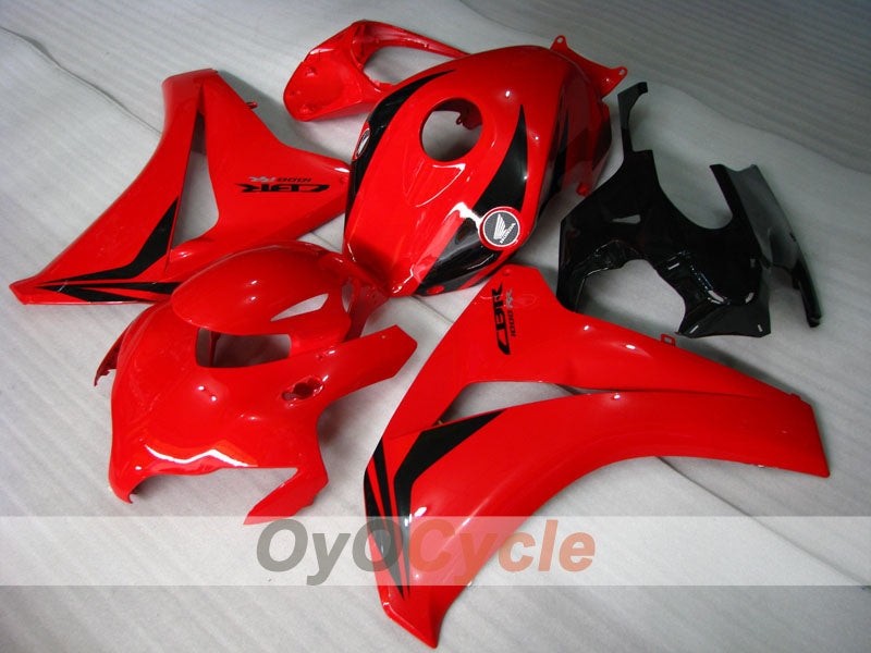 Kit de carénage injecté pour CBR1000RR 08-11 - Rouge, Noir - Style usine #OYO87900708