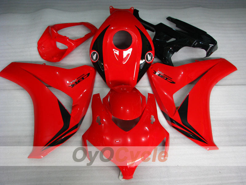 Kit de carénage injecté pour CBR1000RR 08-11 - Rouge, Noir - Style usine #OYO87900708