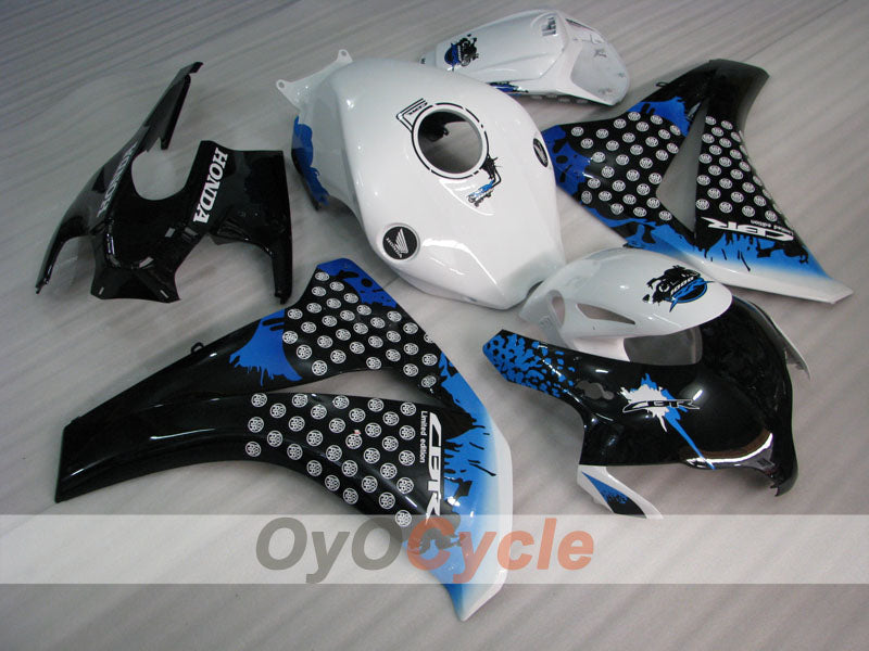 Kit de carénage injecté pour CBR1000RR 08-11 - Blanc, Noir - Style d'origine #OYO87900712