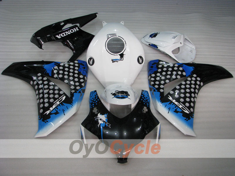 Kit de carénage injecté pour CBR1000RR 08-11 - Blanc, Noir - Style d'origine #OYO87900712