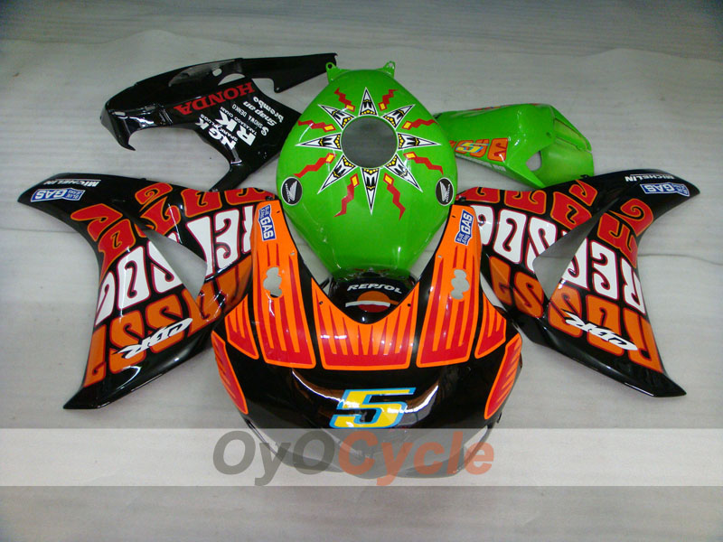 Kit de carénage injecté pour CBR1000RR 08-11 - Orange, noir - Rossi #OYO87900725