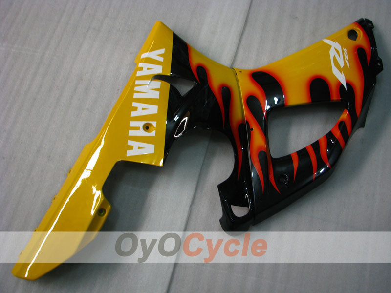 Kit de carénage à injection pour YZF-R1 98-99 - Jaune, Noir - Flame #OYO87900740
