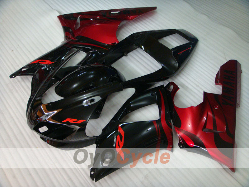 Kit de carénages moulés par injection pour YZF-R1 98-99 - Rouge, noir - Style d'origine #OYO87900751