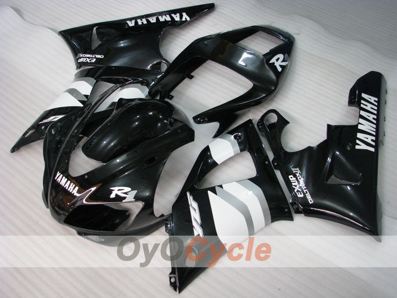 Kit de carénages moulés par injection pour YZF-R1 98-99 - Blanc, noir - Style d'origine #OYO87900752