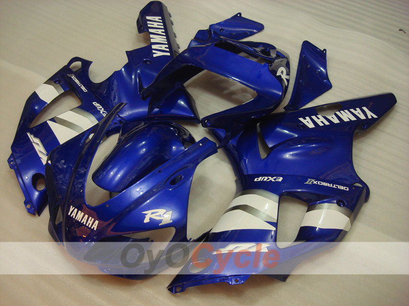 Kit de carénages moulés par injection pour YZF-R1 98-99 - Violet, blanc - Style d'origine #OYO87900754