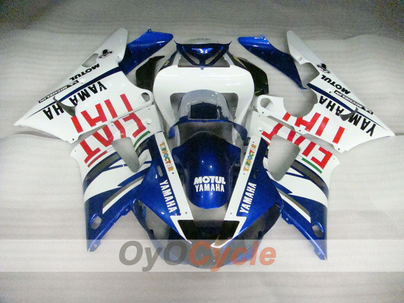 Kit de carénages injectés pour YZF-R1 00-01 - Bleu, blanc - FIAT, MOTUL #OYO87900760