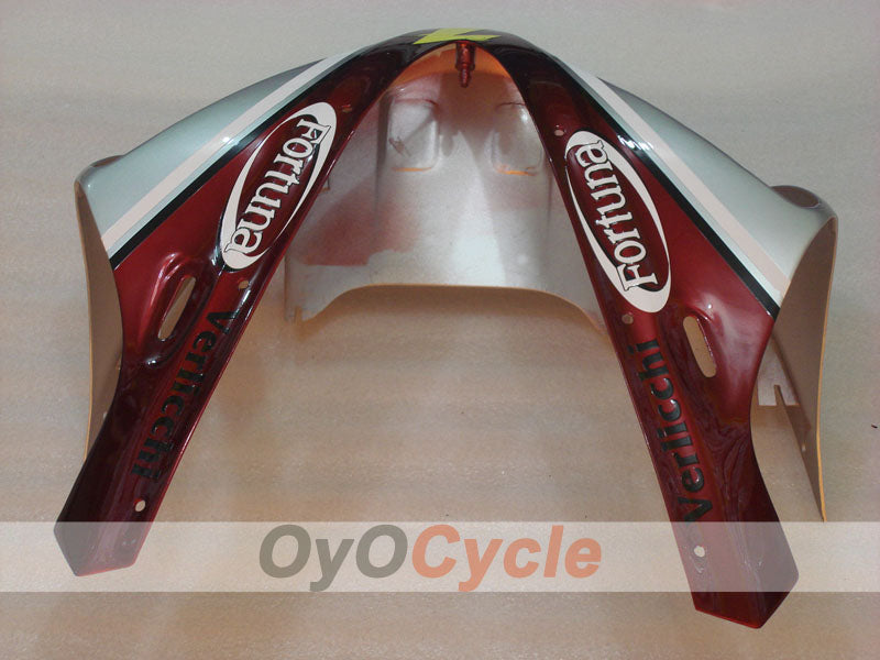 Kit de carénages injectés pour YZF-R1 00-01 - Rouge, argent - Fortuna #OYO87900769