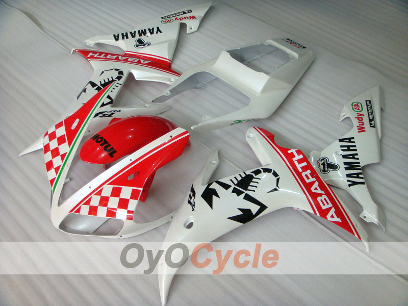 Kit de carénage à injection pour YZF-R1 02-03 - Rouge, blanc, mat - ABARTH #OYO87900786