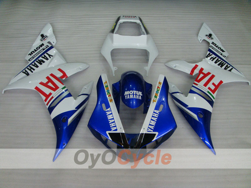 Kit de carénage à injection pour YZF-R1 02-03 - Bleu, blanc - FIAT, MICHELIN, MOTUL #OYO87900791