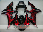 Kit de carénage à injection pour YZF-R1 02-03 - Rouge, noir - Flamme #OYO87900794