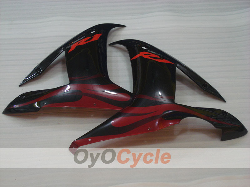 Kit de carénage à injection pour YZF-R1 02-03 - Rouge, noir - Flamme #OYO87900795