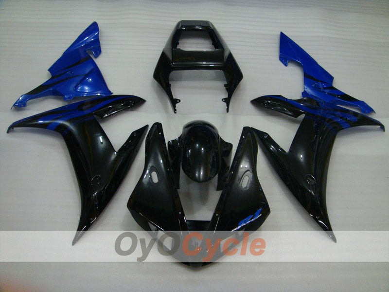 Kit de carénage à injection pour YZF-R1 02-03 - Bleu, noir - Flamme #OYO87900796