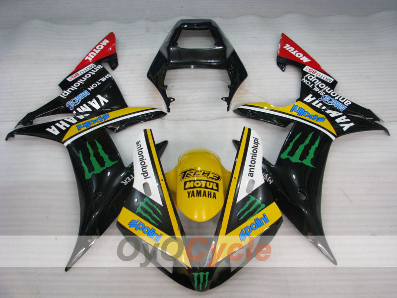 Kit de carénage à injection pour YZF-R1 02-03 - Jaune, noir - Monster #OYO87900801