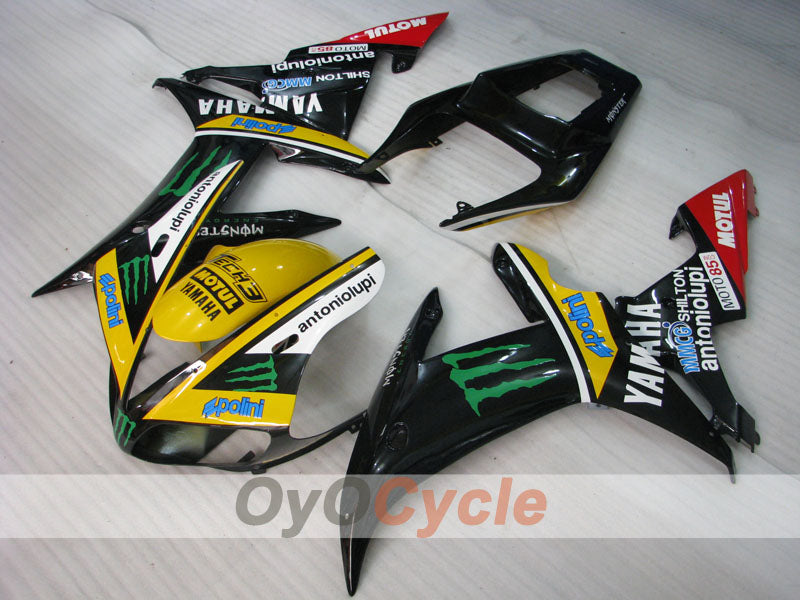 Kit de carénage à injection pour YZF-R1 02-03 - Jaune, noir - Monster #OYO87900801