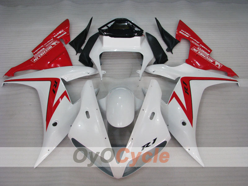 Kit de carénage à injection pour YZF-R1 02-03 - Rouge, blanc - Style d'usine #OYO87900803