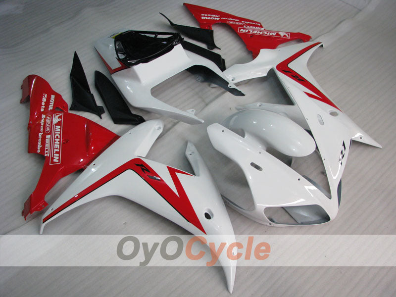 Kit de carénage à injection pour YZF-R1 02-03 - Rouge, blanc - Style d'usine #OYO87900803