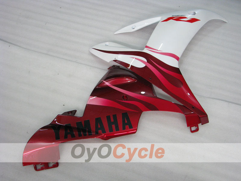 Kit de carénage à injection pour YZF-R1 02-03 - Rouge, blanc - Flamme #OYO87900808